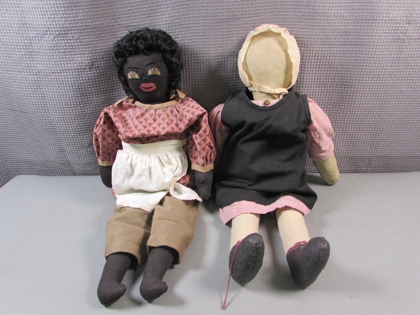 Vintage Mammy Doll and Friend