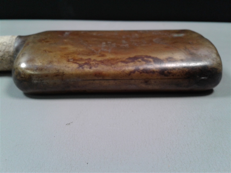 Antique Brass Hand Made Trench Art Flask 