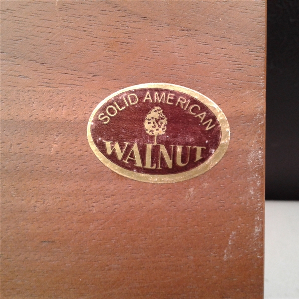 Vintage Men's Walnut Valet Organizer Solid American Walnut