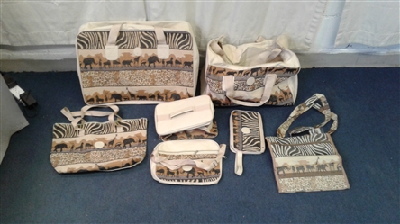 7 PC Safari Animal Luggage Set
