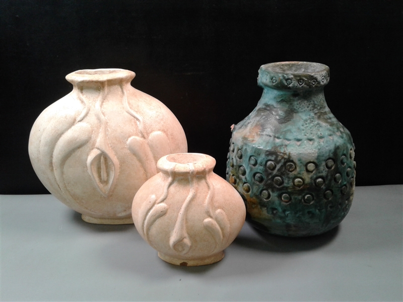 3 Pottery Vases