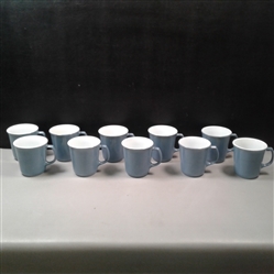 Discontinued Pyrex Corning Indigo Solid Blue Mugs Set of 10
