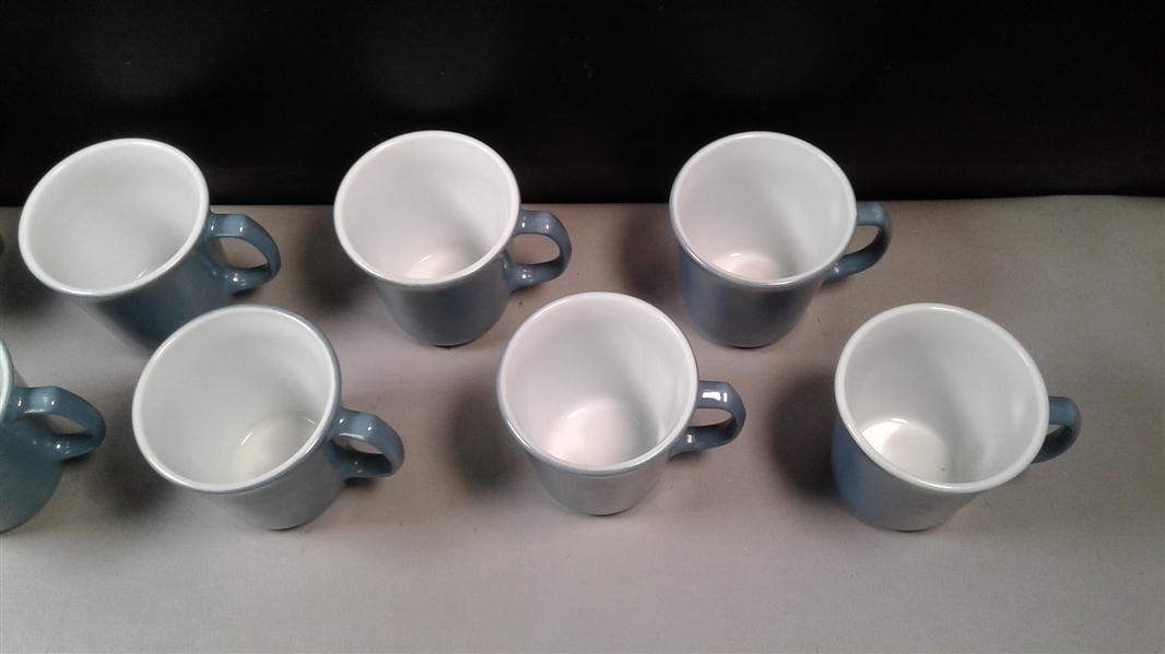 Discontinued Pyrex Corning Indigo Solid Blue Mugs Set of 10