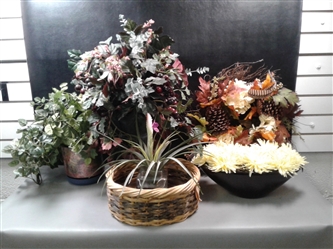 Artificial Flowers with Planters/Pots
