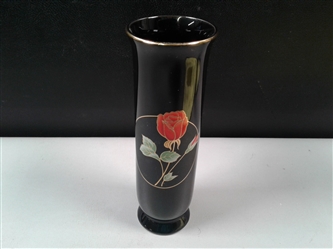 Vintage Otagiri Vase "Crimson Rose" Japan