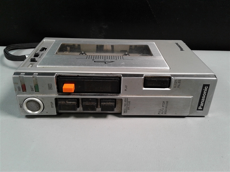 Vintage Panasonic Portable Cassette Tape Recorder