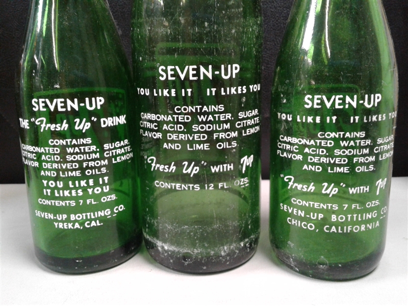Antique/Vintage Local Soda Bottles- Yreka 7up & More