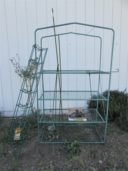 GARDEN SHELF & PLANT STAKES/SUPPORTS