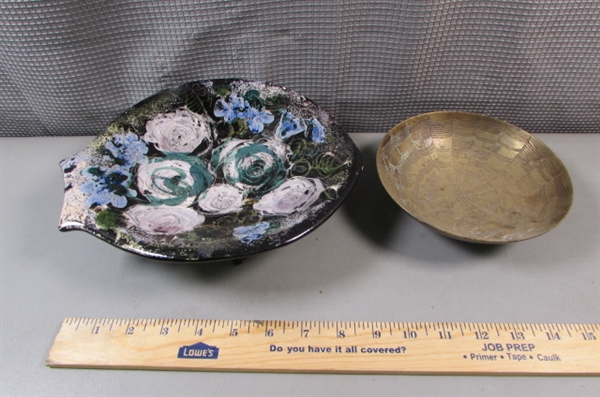 Tins, Brass & Ceramic Bowls, & Canning Jars etc.