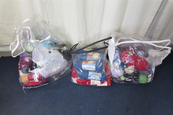 Large Yarn Lot- 60+ Skeins and Balls