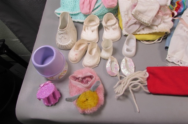 Lot of Vintage Loved Baby Dolls & Clothing