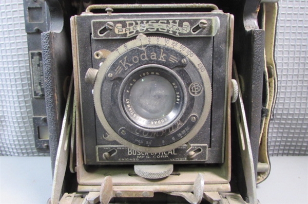 Vintage Cameras- Kodak Press-Man, Canon AE-1 35mm, & Kodak Instamatic