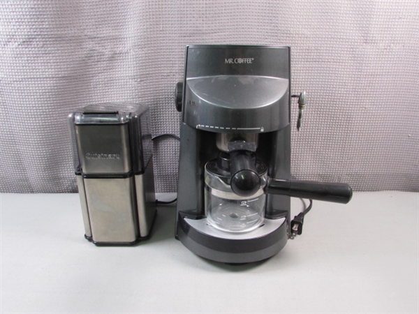 Mr. Coffee Espresso Machine & Cuisinart Coffee Grinder