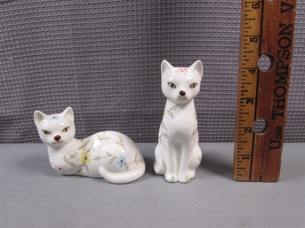 Collection of Cats & Dogs- Bank, Salt & Pepper Shakers Etc