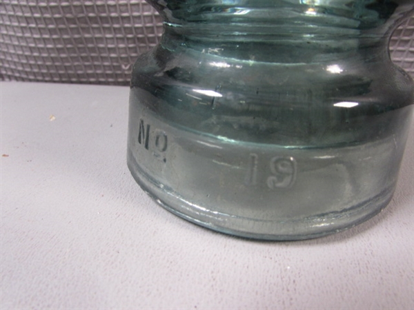 Vintage Enameled Bucket & Glass Insulators