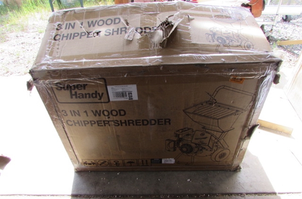 SuperHandy Wood Chipper Shredder Mulcher Ultra Heavy Duty 7HP 212cc 3 in 1 