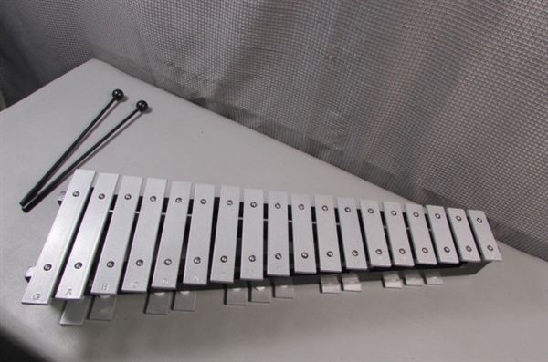 30 Note Glockenspiel Xylophone Wooden Frame Percussion Musical Instrument