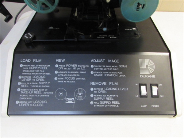 DUKANE MICROFILM READER