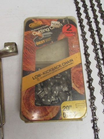 ASSORTED CHAINSAW CHAINS & ACCESSORIES