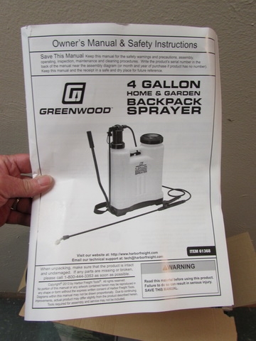 GREENWOOD 4-GALLON BACKPACK SPRAYER