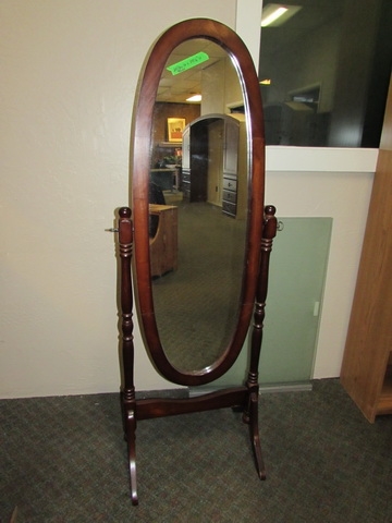 TRADITIONAL CHEVAL OVAL FLOOR MIRROR
