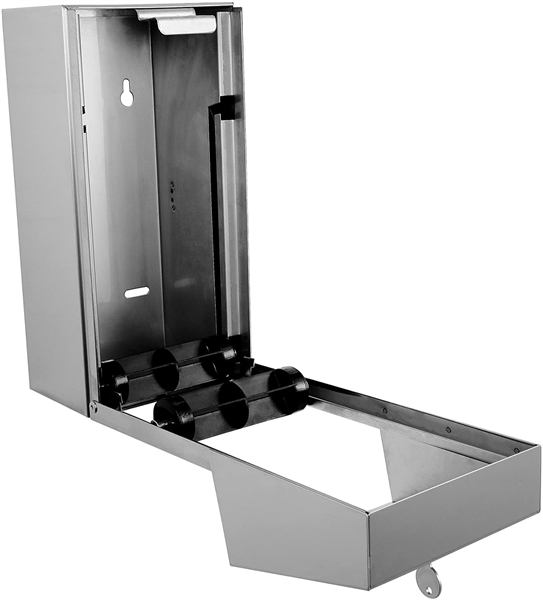 Dual Rolls Toilet Paper Dispenser - Lockable Design - Heavy Duty Commercial Grade 304 Grade Stainless Steel