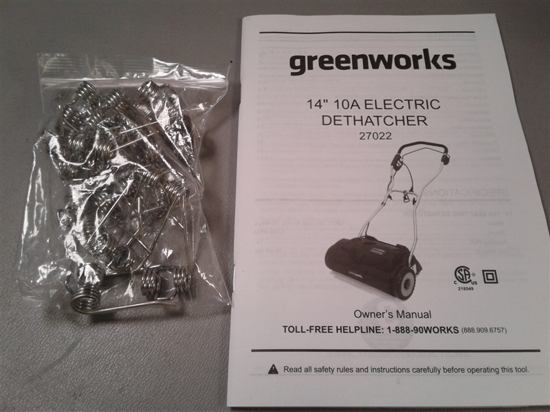 Greenworks 10 Amp 14-Inch Corded Dethatcher,