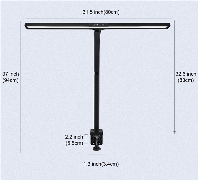  PHIVE LED Desk Lamp, Architect Clamp Task Table Lamp