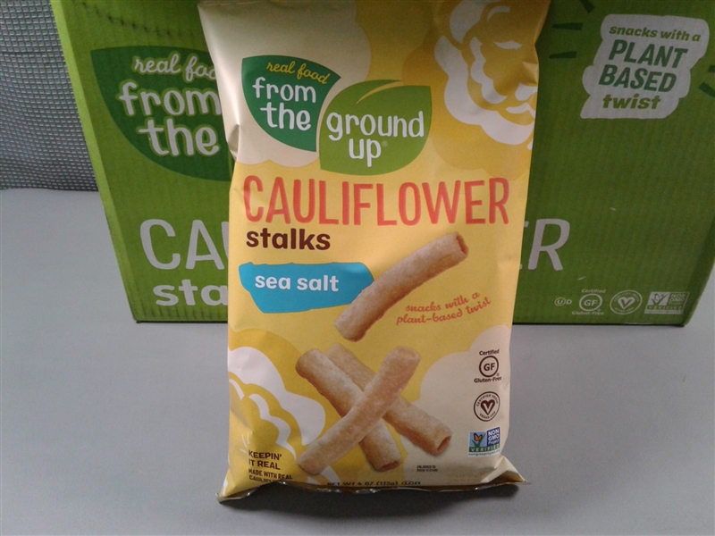  Real Food From The Ground Cauliflower Stalks - 5 Count, 4oz Bags (Sea Salt)