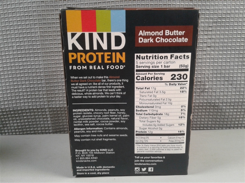  KIND Energy Bar, Almond Butter Dark Chocolate 10 Ct