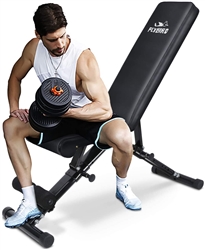  FLYBIRD Weight Bench, Adjustable Strength Training Bench for Full Body Workout with Fast Folding