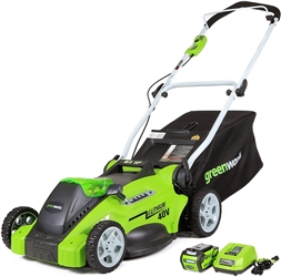  Greenworks G-MAX 40V 16 Cordless Lawn Mower with 4Ah Battery