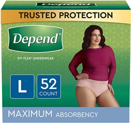 Depend For Women Maximum Protection Large 52 Ct