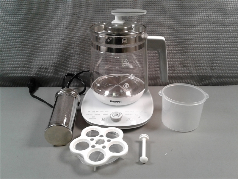 ICOOKPOT Electric Kettle Temperature Control Glass Tea Kettle