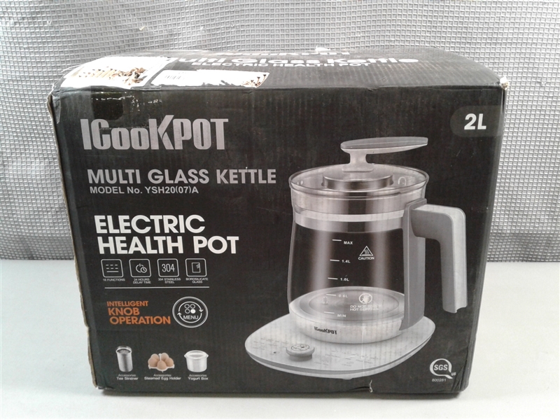 ICOOKPOT Electric Kettle Temperature Control Glass Tea Kettle