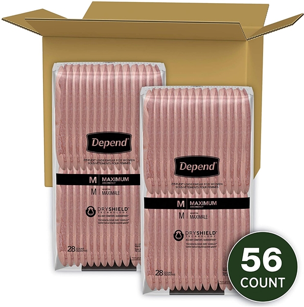 Depend For Women Maximum Protection Medium 56 Ct