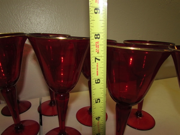 ELEGANT RED GLASSWARE