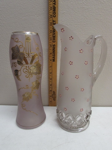 ANTIQUE 1880's CAMPHOR & A GLASS CARAFE