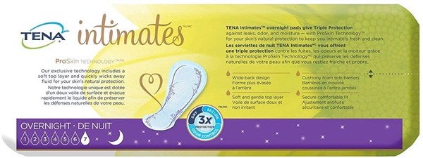  TENA Incontinence Pads for Women, Overnight, 45 Count