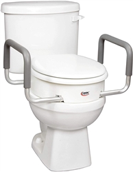 Carex Health Brands 3.5 Inch Raised Toilet Seat with Arms
