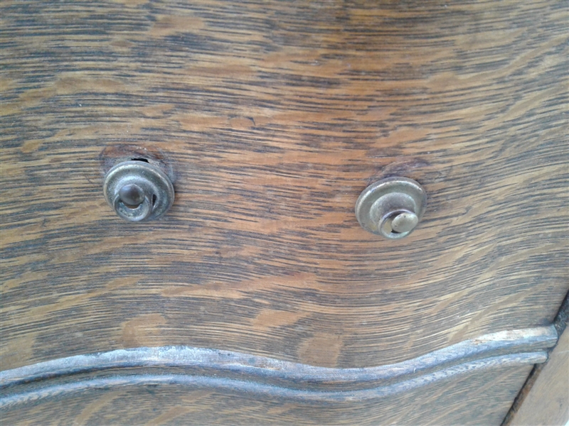 Antique Oak Highboy w/Mirror