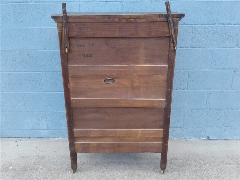 Antique Oak Highboy w/Mirror