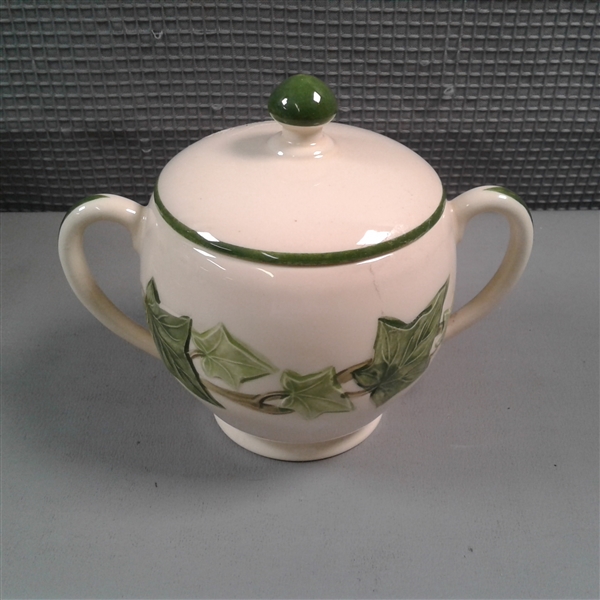 Vintage Franciscan Ivy(American) Teapot, Sugar w/Lid, & Creamer