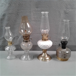 Vintage Small Hurricane Oil Lamps