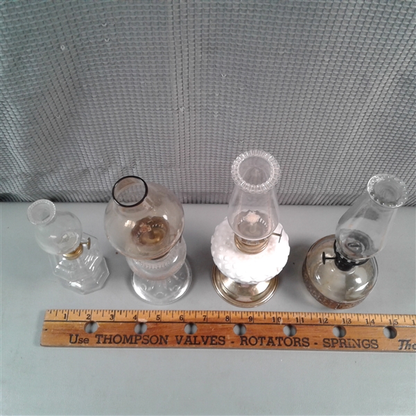 Vintage Small Hurricane Oil Lamps