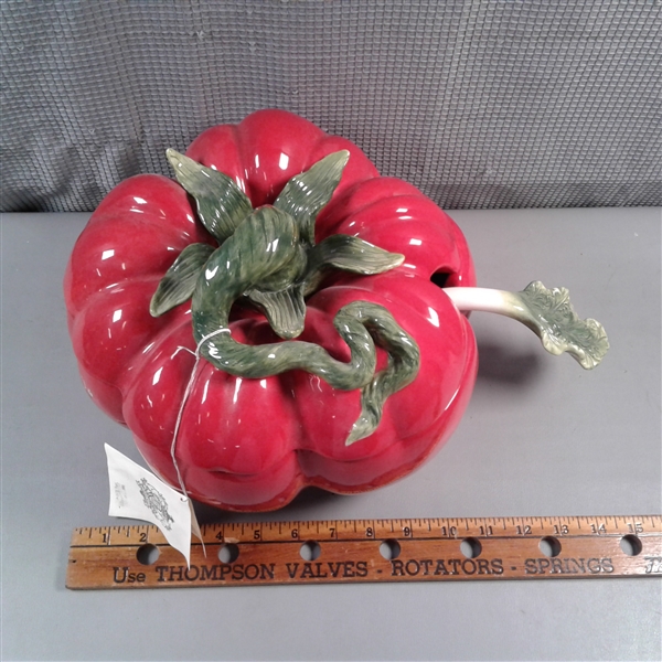 Vintage Kaldun & Bogle Tomato Soup Tureen & Ladle