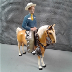 Vintage Hartland Cowboy W/Horse Toy