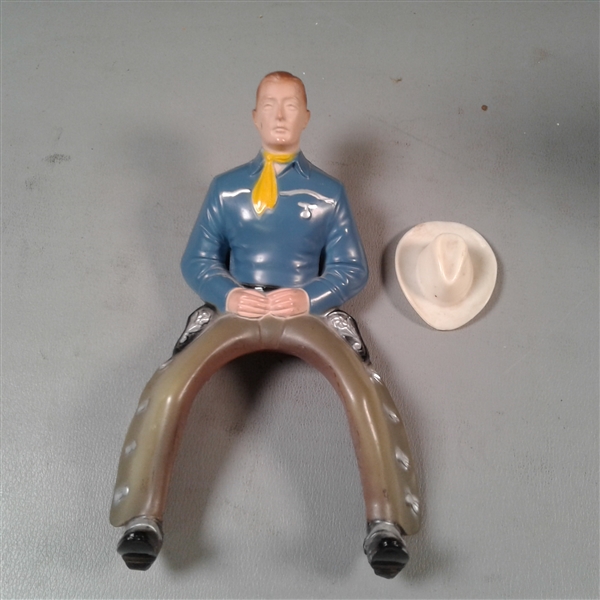 Vintage Hartland Cowboy W/Horse Toy