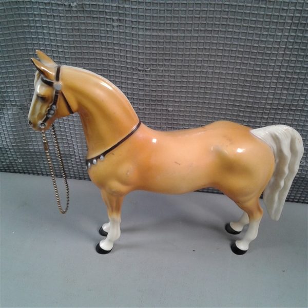 Vintage Hartland Cowboy W/Horse Toy