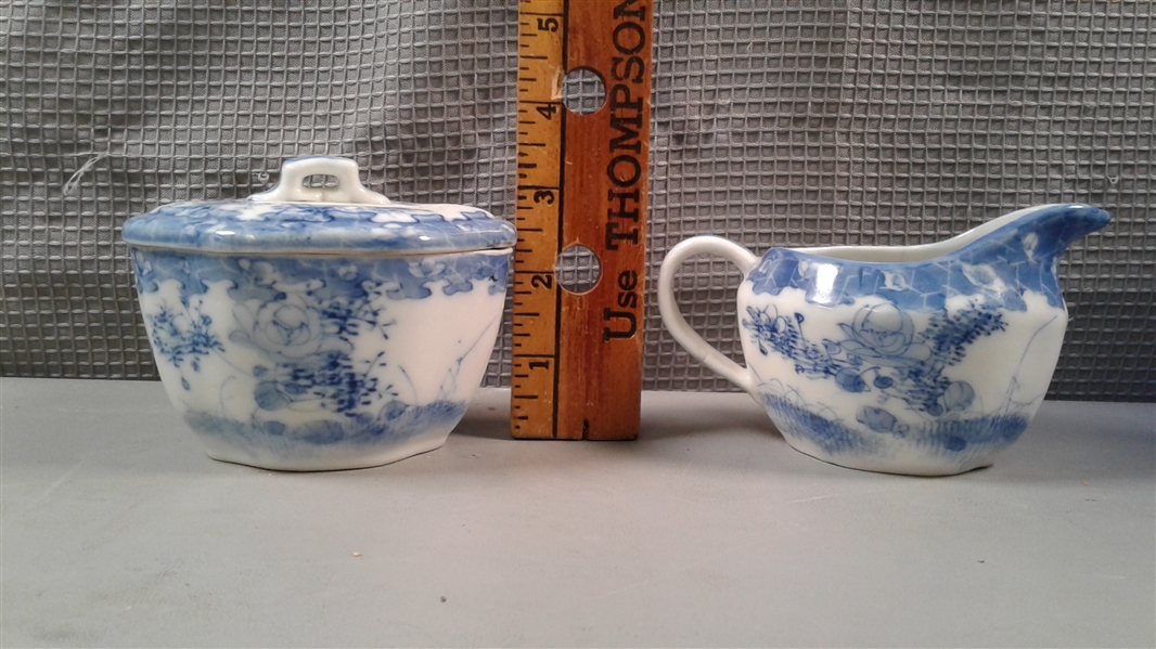 Collection of Blue & White Ceramic & Glassware